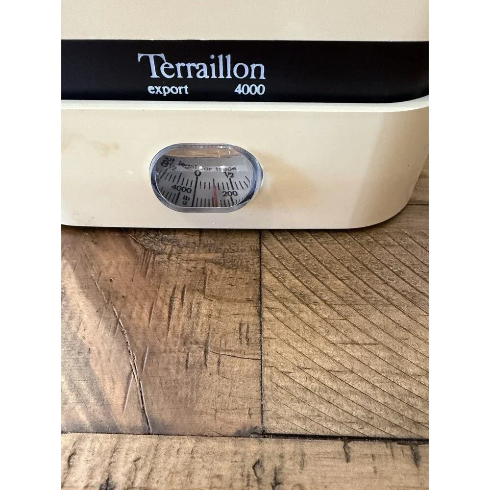 Vintage Terraillon Export 4000 Kitchen Scale Retro Amber France 1970s